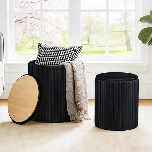 Round ottomans with storage - round,