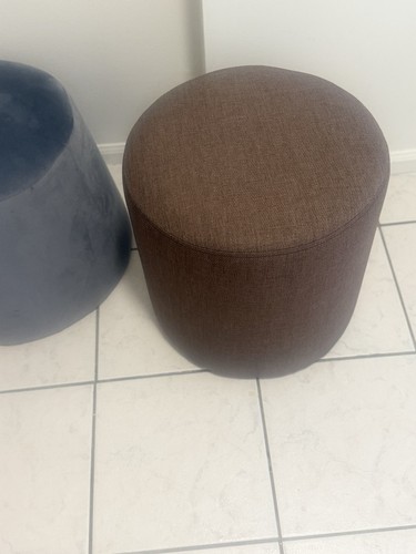 Round ottoman brown - brown,
