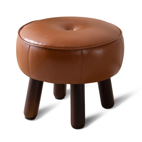 Brown faux leather - brown,